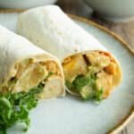 Vegan burritos on a plate